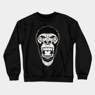 Angry Gorilla Head Crewneck Sweatshirt